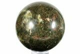 Polished Green Apatite Sphere - Madagascar #253320-1